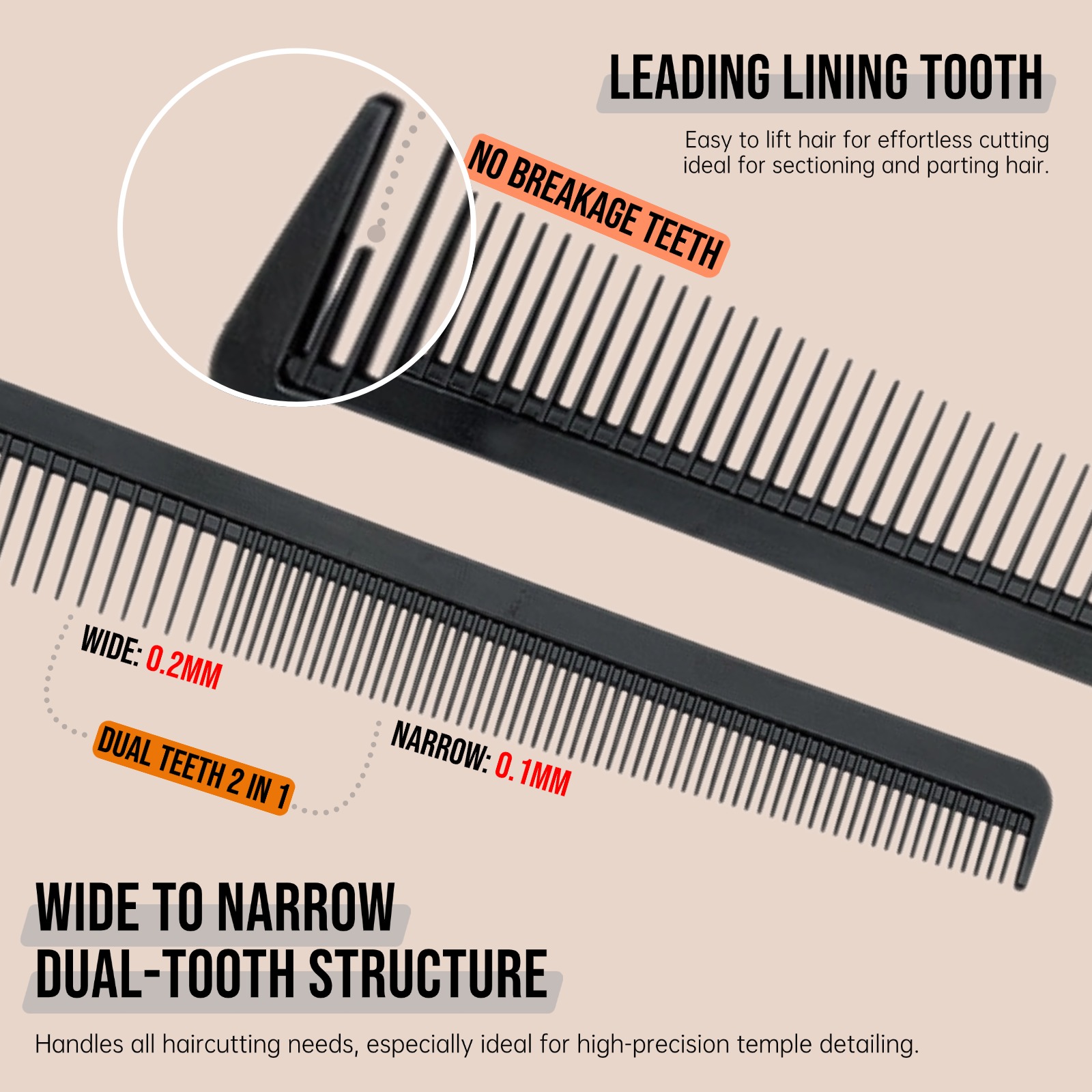 3Pcs Set Sisir Potong Rambut S - Binding Machine Comb ulasan dan harga